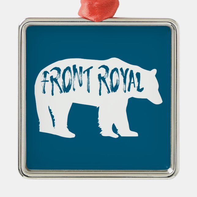 Ornamento De Metal Front Royal Virginia Bear (Frente)