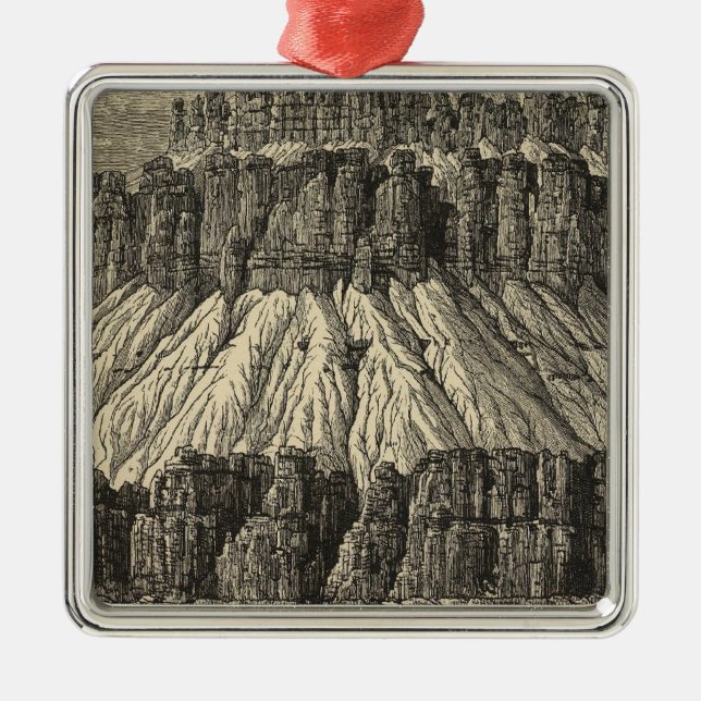 Ornamento De Metal Frontão com pináculos (Frente)