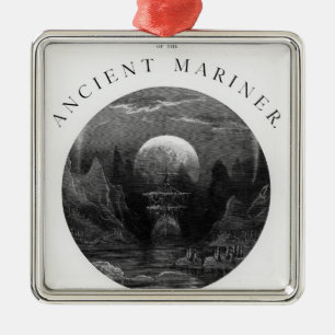 Ornamento De Metal Frontispício 'do Rime do Mariner antigo