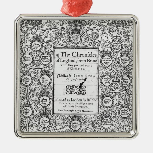 Ornamento De Metal Frontispiece 'de The Chronicles de England (Frente)