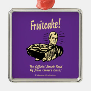 Ornamento De Metal Fruitcake! A Comida do Nascimento de Jesus