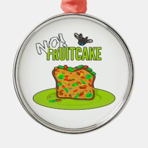 Ornamento De Metal Fruitcake engraçado