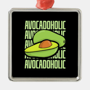 Ornamento De Metal Fruta Avocado