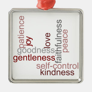 Ornamento De Metal Fruta da arte da palavra do espírito