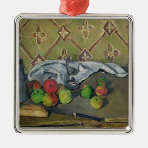 Ornamento De Metal Fruta de Paul Cezanne , Serviette e jarro de
