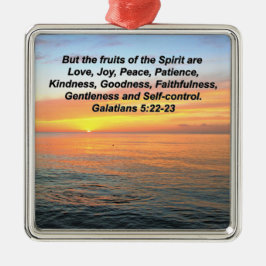 ORNAMENTO DE METAL FRUTA GALÁTIA DA BÍBLIA ESPIRITUOSA VERSA