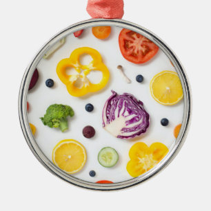 Ornamento De Metal Frutas & vegetais