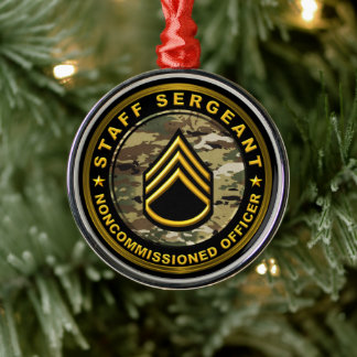 Ornamento De Metal Funcionarios Sargento Exército Não Comissionado