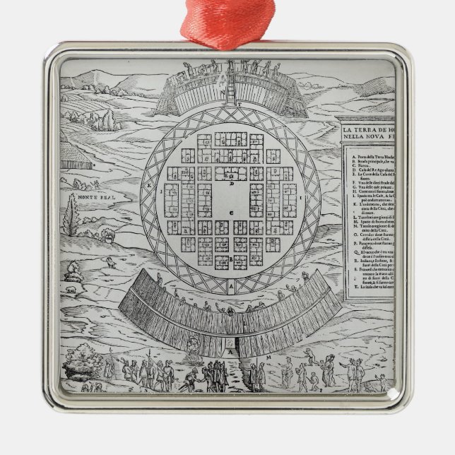 Ornamento De Metal Fundação de Hochelaga (Frente)