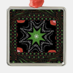 Ornamento De Metal Fundo das estrelas reluzentes