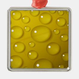 Ornamento De Metal Fundo de Água Amarelo