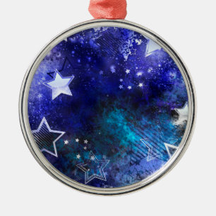 Ornamento De Metal Fundo de Espaço com Estrelas