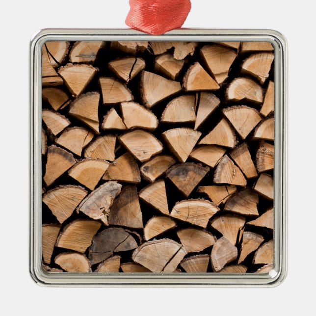 Ornamento De Metal Fundo de madeira (Frente)