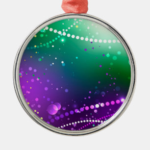 Ornamento De Metal Fundo Roxo Festivo do Mardi Gras