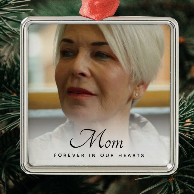 Ornamento De Metal Funeral Personalizada do tributo Memorial Personal (Photo Memorial Ornament)