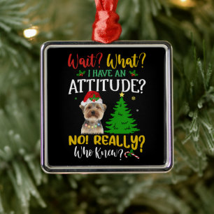 Ornamento De Metal Funny Yorkshire Terrier Dog