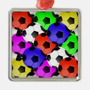 Ornamento De Metal Futebol americano colorido ou futebol
