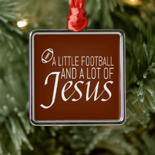 Ornamento De Metal Futebol e Jesus