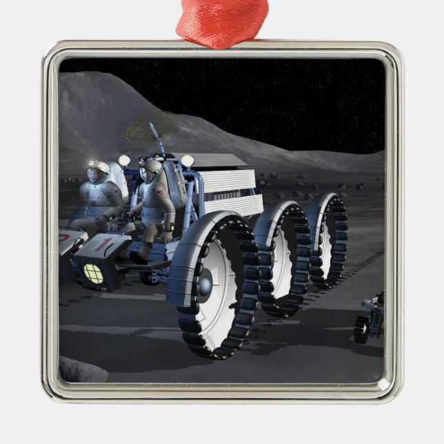 Ornamento De Metal Futuras missões de exploração do espaço 8 (Frente)