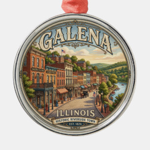Ornamento De Metal Galena Illinois