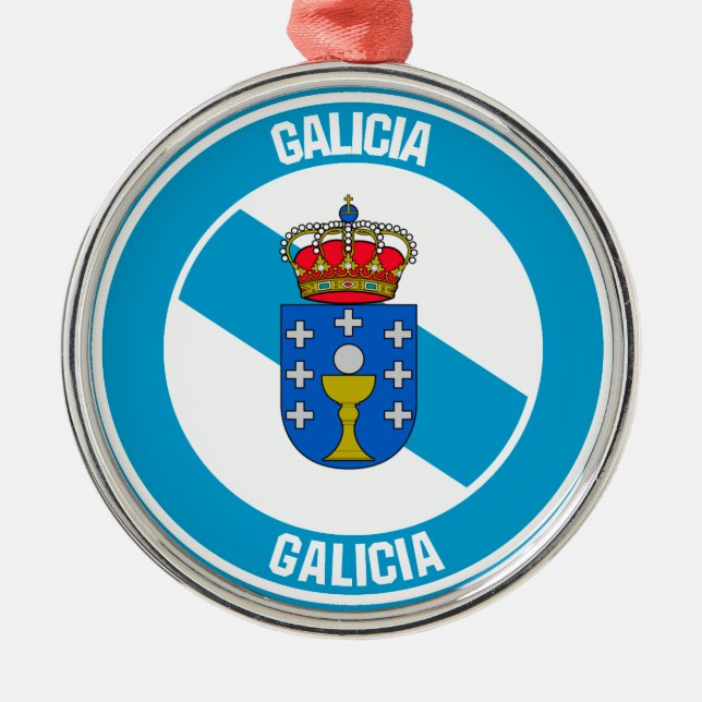 Ornamento De Metal Galiza Round Emblem (Frente)