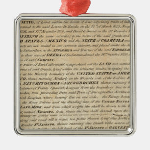 Ornamento De Metal Galveston Baía e Texas Terra Empresa