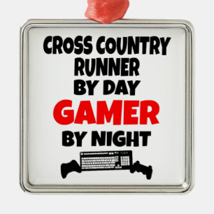 Ornamento De Metal Gamer Cross Country Runner