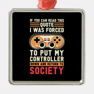 Ornamento De Metal Gamer Foi Forçado A Colocar Meu Controlador