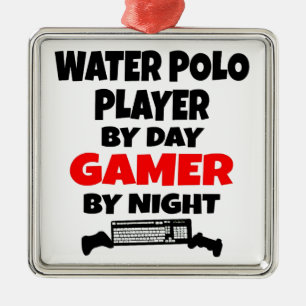 Ornamento De Metal Gamer Water Polo Player