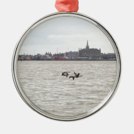 Ornamento De Metal Gansos Selvagens