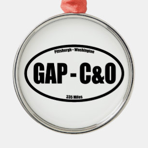 Ornamento De Metal GAP - Oval de Towpath C&O