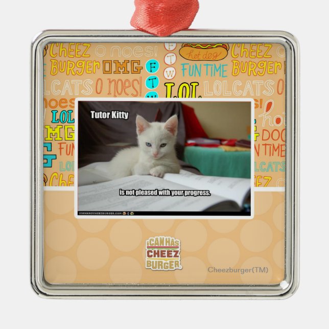 Ornamento De Metal Gatinho do tutor (Frente)