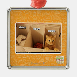 Ornamento De Metal Gato da lavanderia