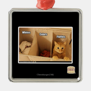 Ornamento De Metal Gato da lavanderia