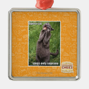 Ornamento De Metal Gato da ópera