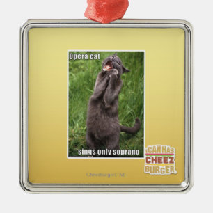 Ornamento De Metal Gato da ópera