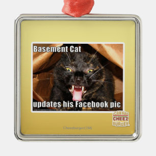 Ornamento De Metal Gato do porão