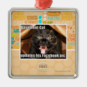 Ornamento De Metal Gato do porão