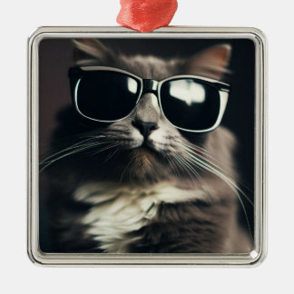 Ornamento De Metal Gato Legal
