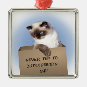 Ornamento De Metal Gato na caixa