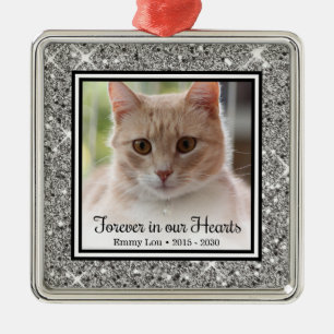Ornamento De Metal Gato Para Sempre em Nossos Corações