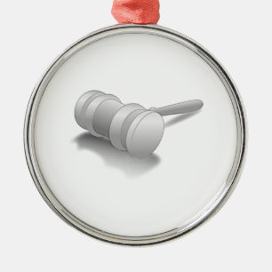 Ornamento De Metal Gavel do juiz