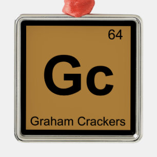 Ornamento De Metal Gc - Graham Crackers Química Mesa Periódica