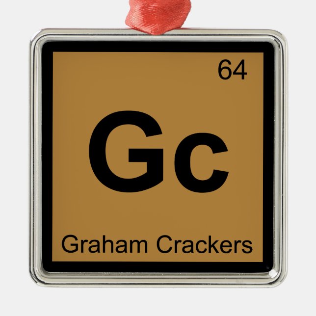 Ornamento De Metal Gc - Graham Crackers Química Mesa Periódica (Frente)