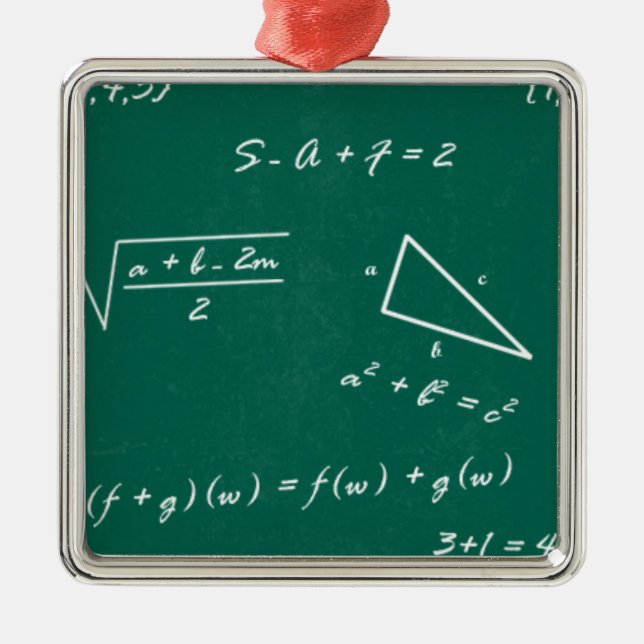 Ornamento De Metal geek de álgebra professor de matemática (Frente)