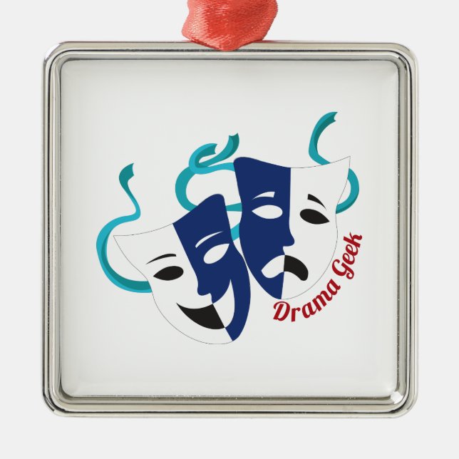 Ornamento De Metal Geek do drama (Frente)
