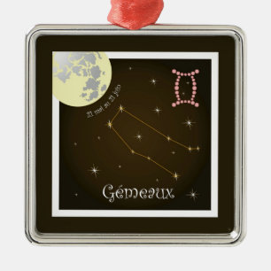 Ornamento De Metal Gémeaux 21 au 21 Mai juin alfaia