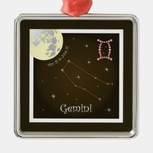 Ornamento De Metal Gemini May 21 to June 21 alfaia