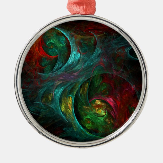 Ornamento De Metal Genesis Nova Abstrato Art (Frente)
