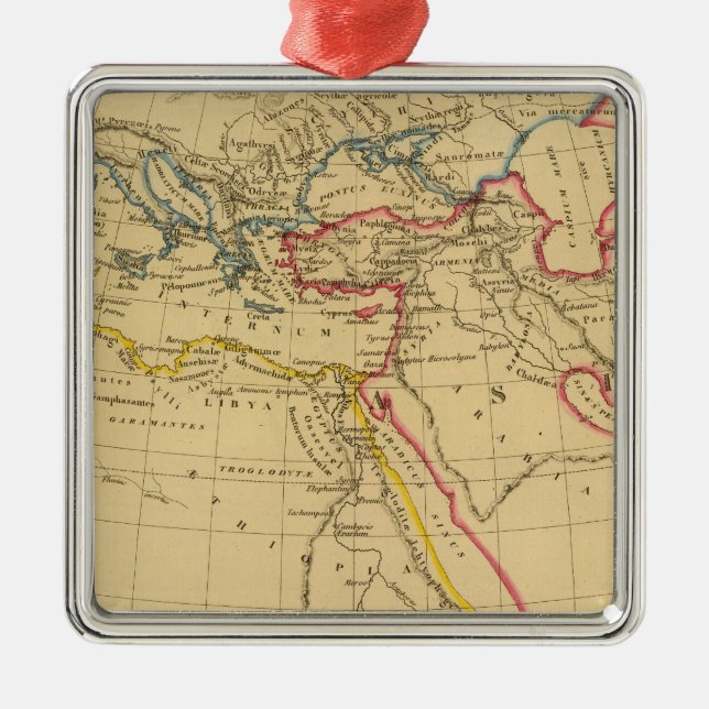 Ornamento De Metal Geografia de Herodotus (Frente)